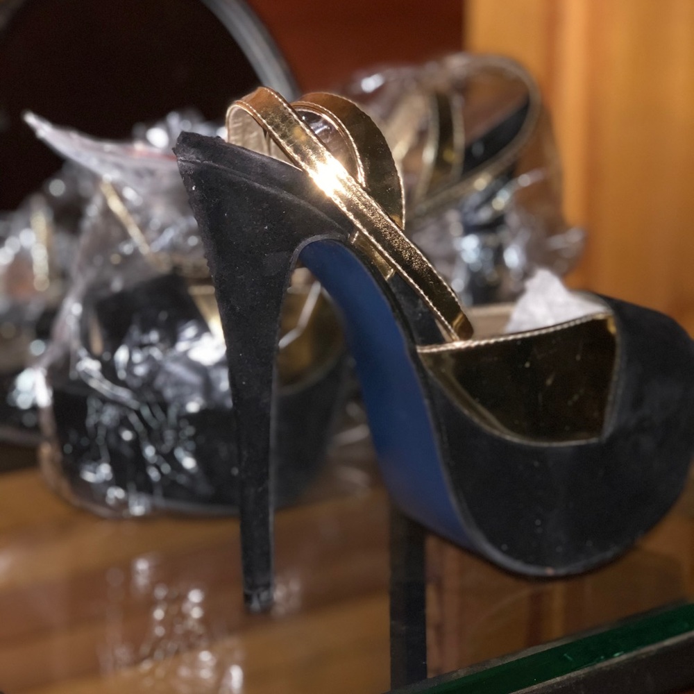 Madrid 21 heels, black velvet 6inches